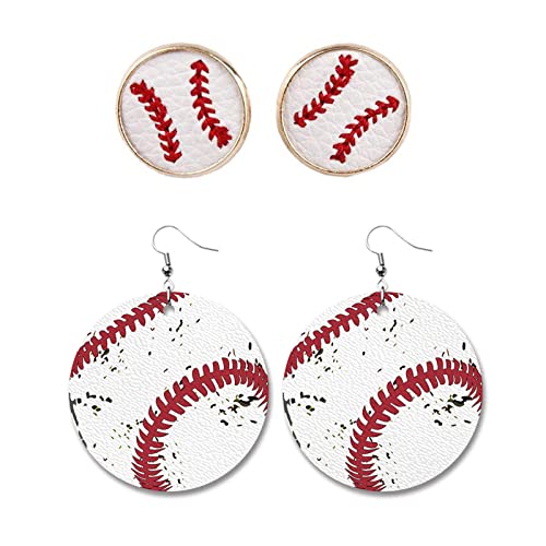 H:2 Set Baseball Earrings