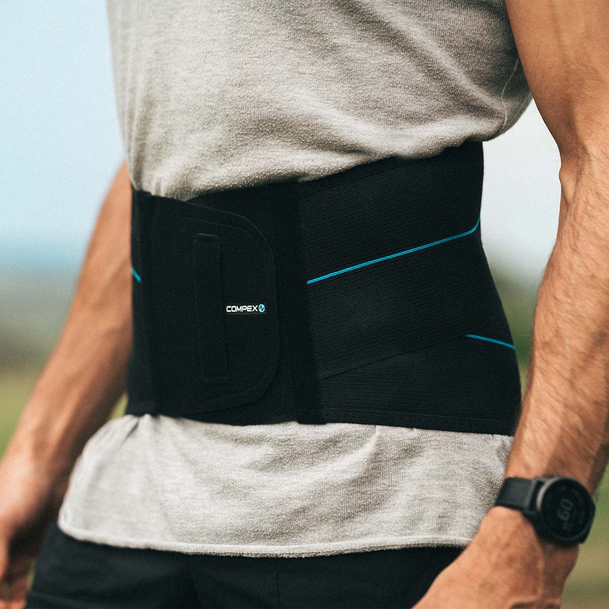 Compex ACTIV® High-Performance Back Support Belt – Relief for Lower Back Pain, Posture Correction & Injury Recovery – Ideal for Workouts, Office & Daily Activities