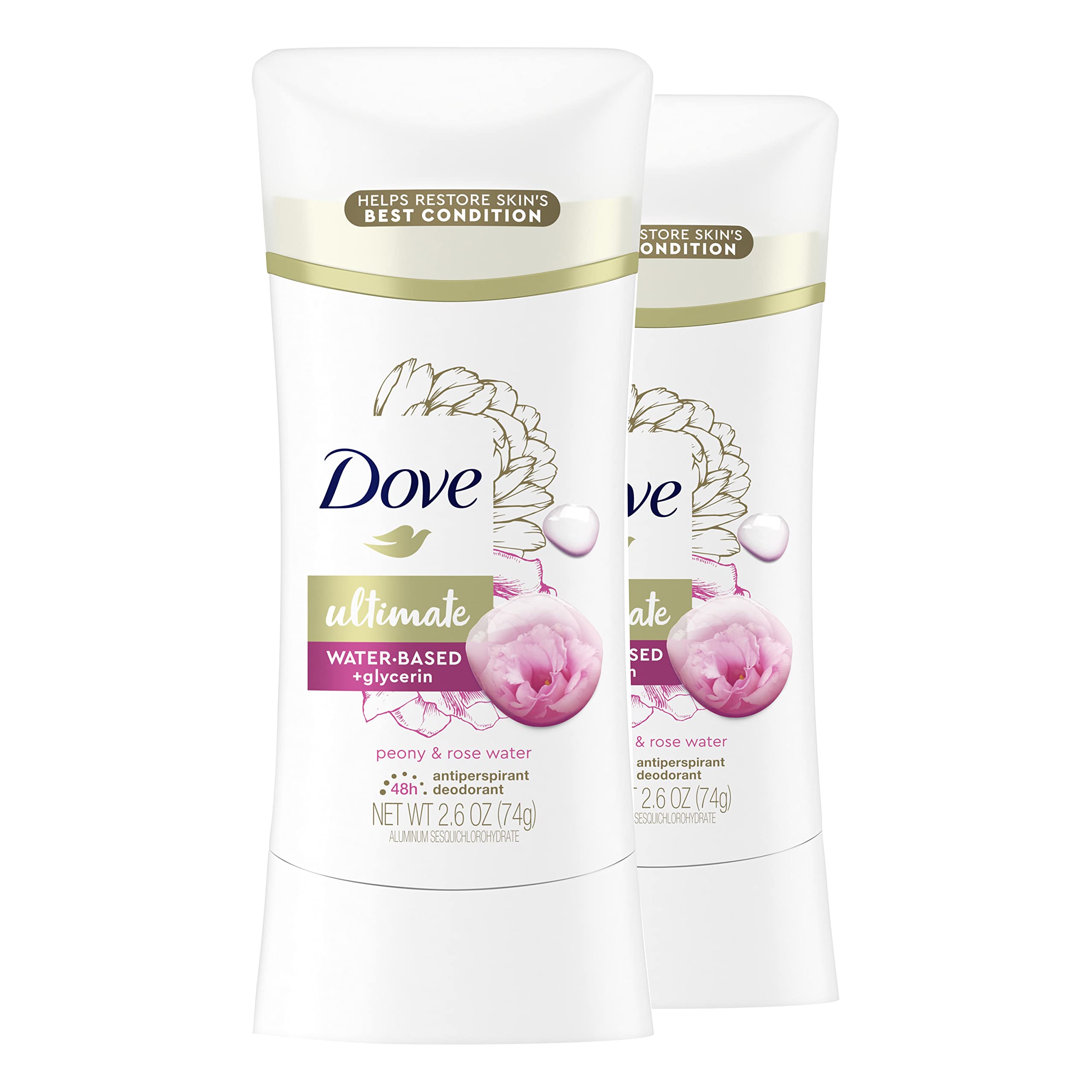 Dove Peony & Rose Oil Body Wash 4-Pack + Peony & Rose Water Antiperspirant Deodorant 2-Pack Bundle | Hydrating Shower Gel & Odor Protection for Women | Perfect for Daily Skincare Routine & Gift Sets