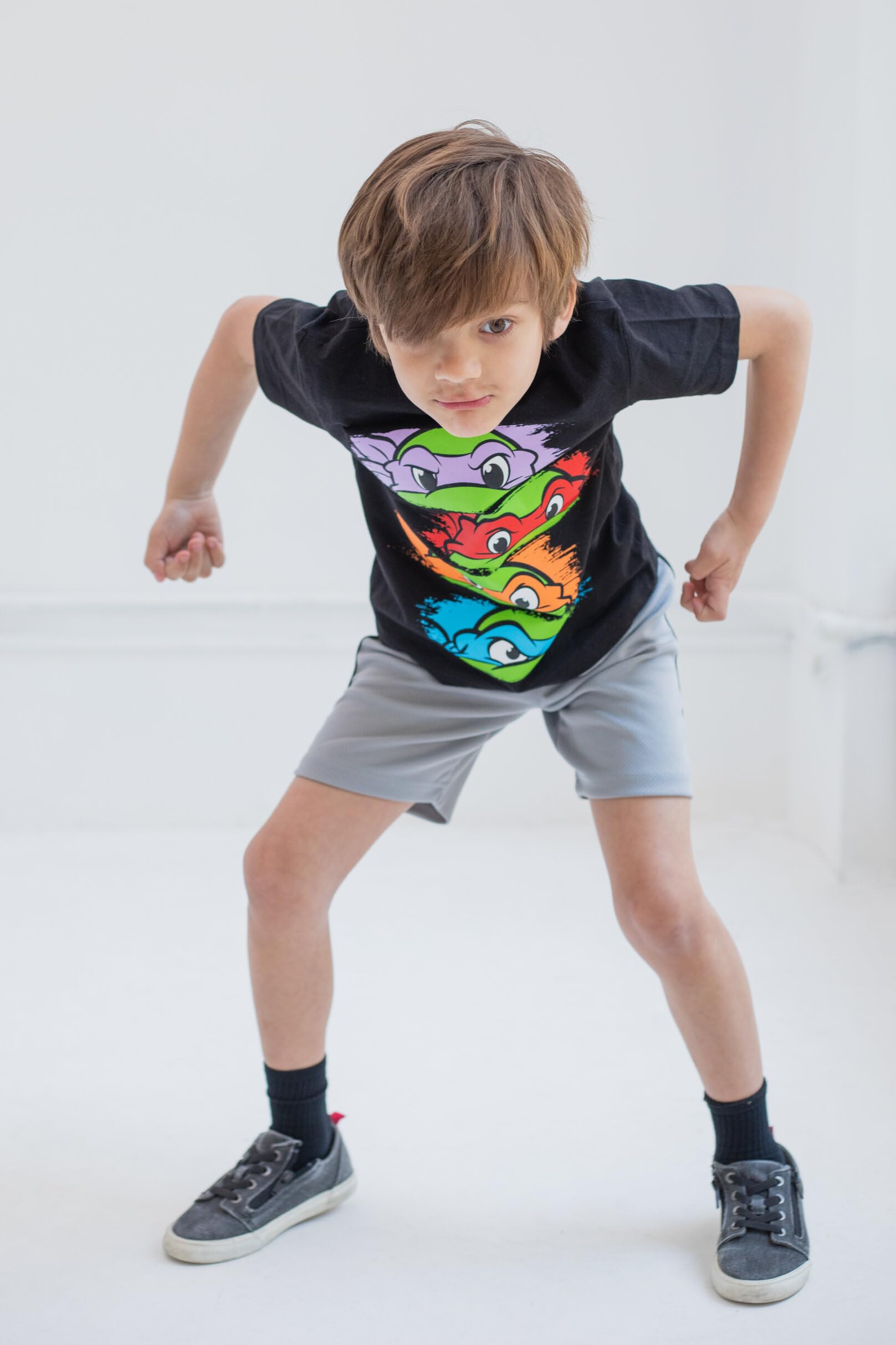 Teenage Mutant Ninja Turtles 3-Pack Hooded Pullover T-Shirts for Toddlers & Kids - Soft Cotton Playwear for School, Playdates & Family Outings