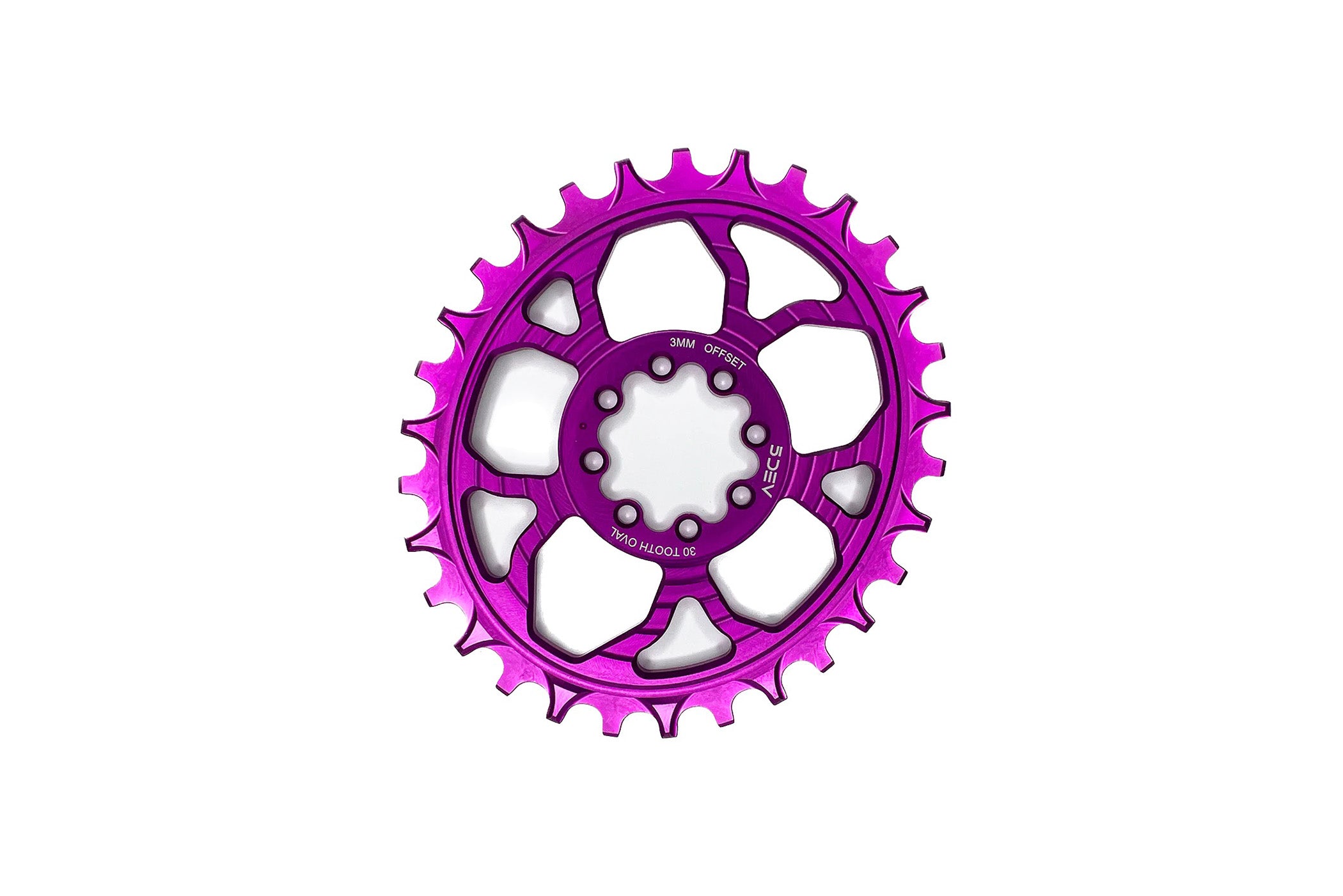 5DEV 7076 12% Oval Chainring - 30 Tooth 3mm Offset Bicycle Chainring for MTB & Road Bikes - Improve Pedaling Efficiency for Cycling & Mountain Biking