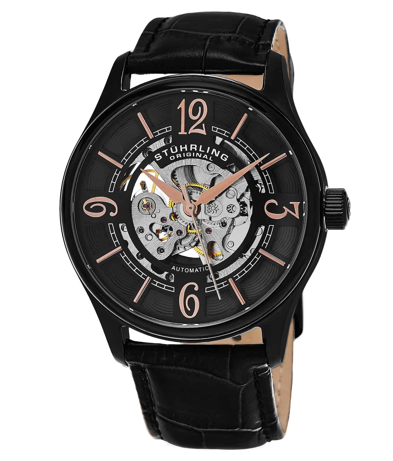 Automatic 42mm Skeleton Watch M14569 & K7856P - Stylish Mechanical Timepiece for Men, Perfect for Business, Formal Events and Everyday Wear