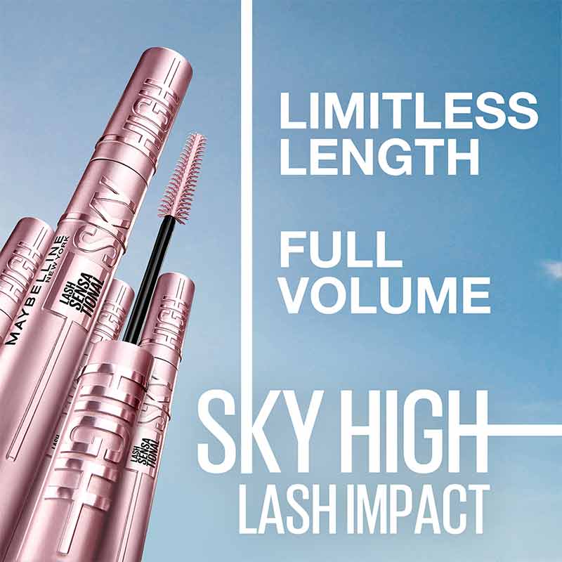 Maybelline Lash Sensational Sky High Waterproof Mascara - Volumizing & Lengthening for Dramatic Lashes | Perfect for Daytime Wear & Special Occasions