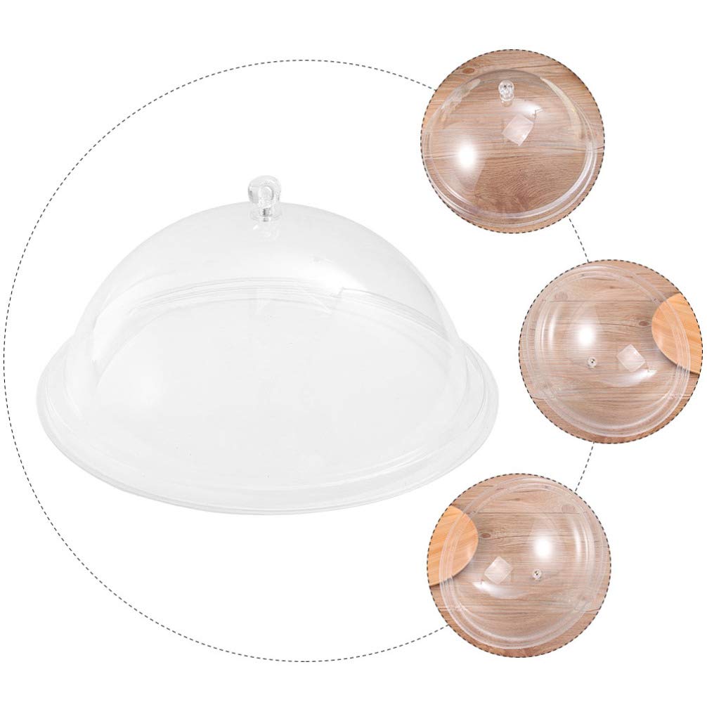 Hemoton 2-Pack Clear Acrylic Food Covers - 31cm Transparent Cake Domes with Handles for Fresh Food Display, Snack Protection & Kitchen Storage | Perfect for Bakeries, Buffets & Home Kitchen Use