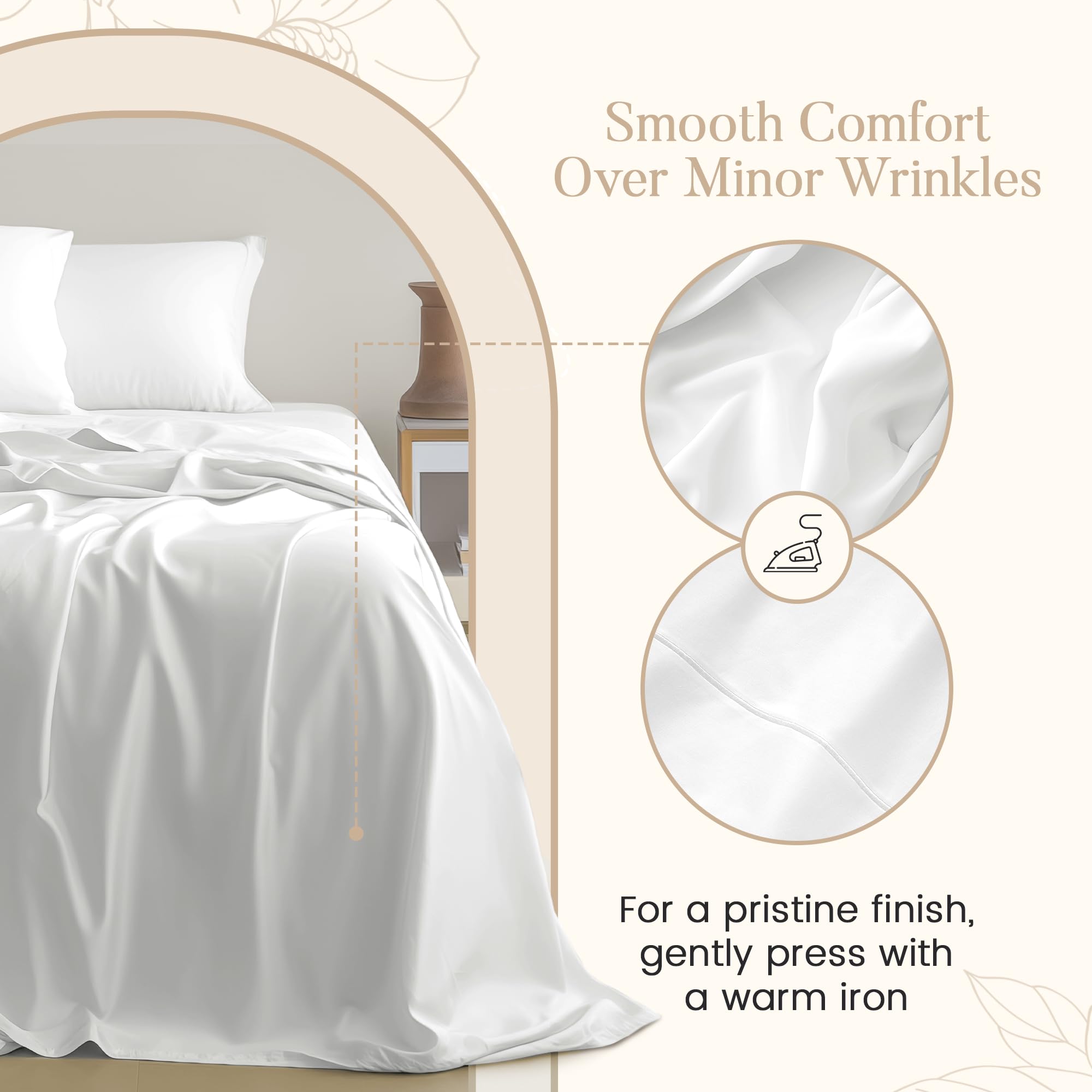 Premium 800 Thread Count Egyptian Cotton King Size Sheet Set - Luxury Sateen Weave Bedding with Pillowcases | Hotel Quality White Sheets for King Beds | Perfect for Master Bedrooms, Guest Rooms & Upscale Hotels