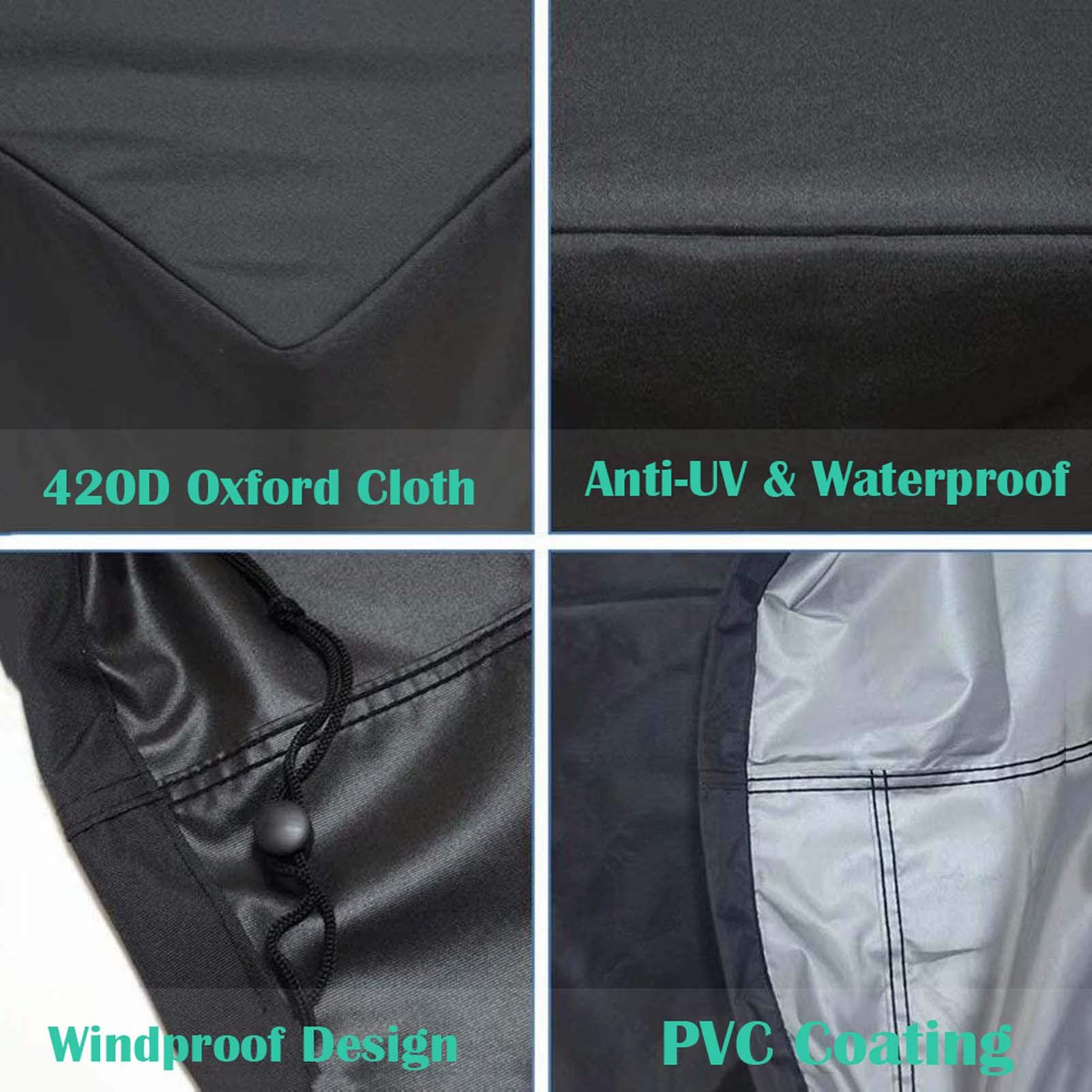 **420D Heavy Duty Waterproof Patio Furniture Cover 63”x63”x31” – Outdoor Table & Chair Set Protector, Weather-Resistant Rectangular Coffee Table Cover with Storage Bag – Perfect for Backyard, Garden, and Poolside Use**