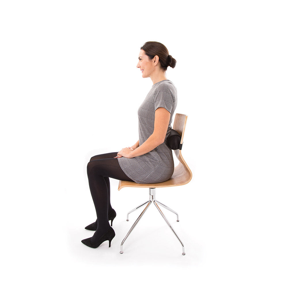 66Fit Ergonomic Lumbar Support Pillow - Memory Foam Back Cushion for Office Chair, Car Seat & Home - Relieves Lower Back Pain & Improves Posture - Perfect for Work, Driving & Relaxation
