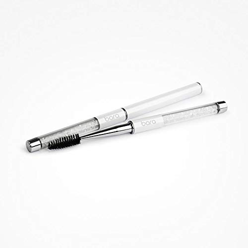BARA Crystal Eyelash Brush with Cap - Professional Eyelash & Eyebrow Comb, Mascara Applicator Wand, Lash Extension Separator | Portable Travel Cosmetic Brush for Makeup, Salon & Daily Beauty Routine