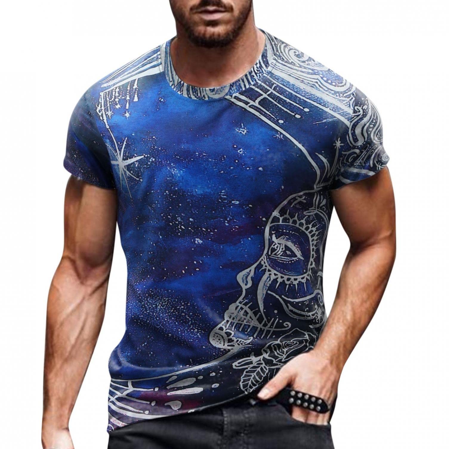 Stylish Men's Graphic T-Shirts - Vintage Printed Casual Tees for Everyday Wear | Trendy Novelty Tops for Streetwear, Parties & Casual Outings