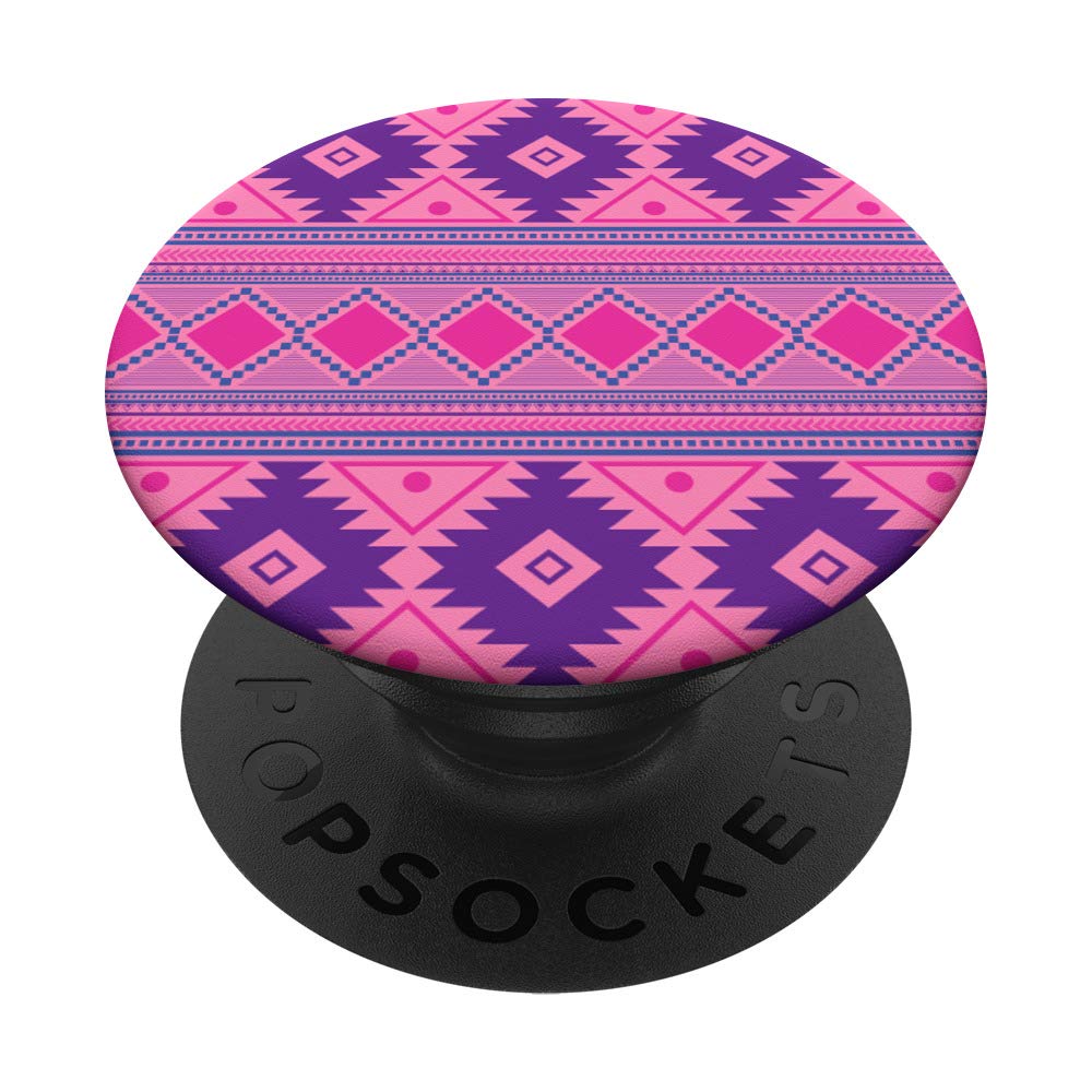 Aztec Tribal Pattern Pink Purple Yoga Pants for Women - High Waisted Stretchy Leggings for Workout, Running, Gym & Lounge Wear