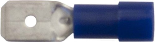 15 Pack 16-14 AWG Blue Male Spade Connectors 1/4