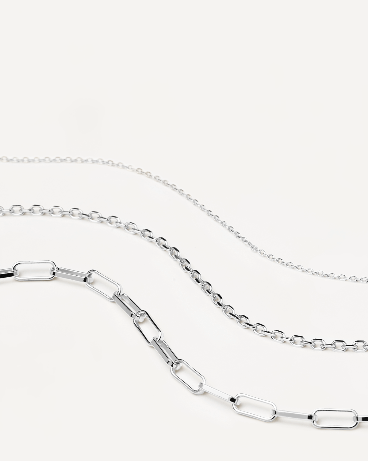 GRID Essential Silver Necklaces Set for Women - 925 Sterling Silver Minimalist Layering Necklace Set, Perfect for Everyday Wear, Gifts & Special Occasions