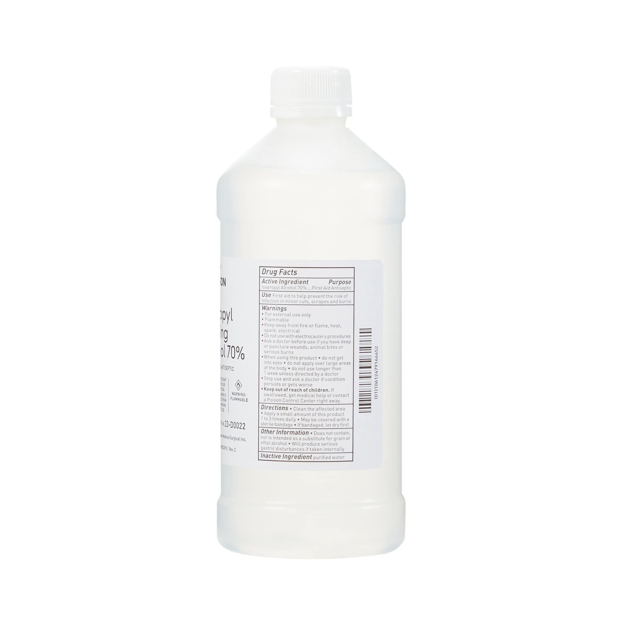 McKesson 70% Isopropyl Rubbing Alcohol USP (12-Pack, 16 oz) - First Aid Antiseptic for Wound Cleaning, Sanitizing Surfaces & Medical Equipment Disinfection