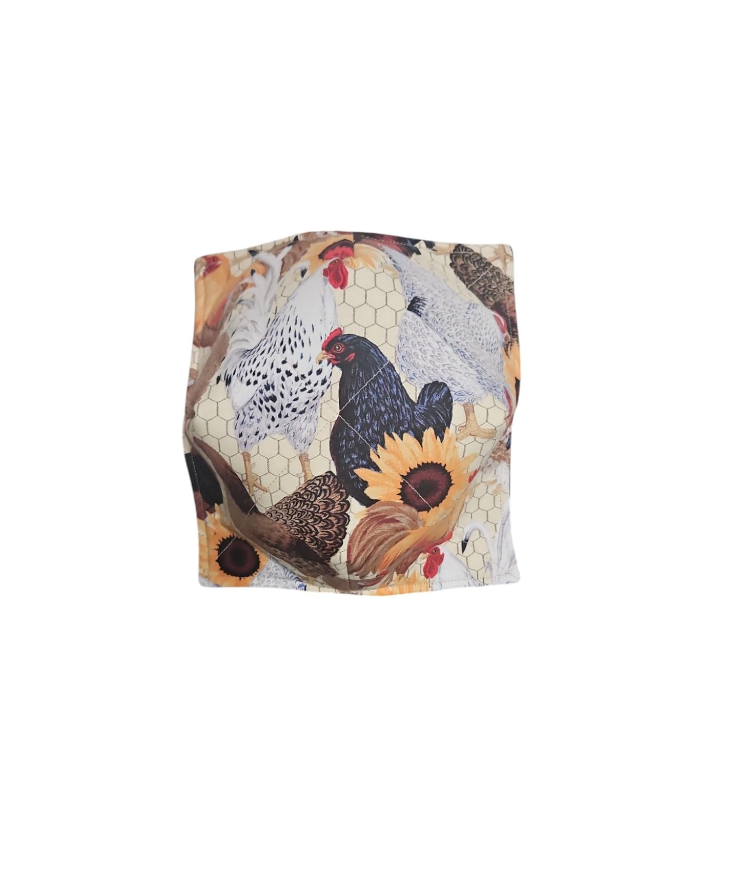 Roosters Reversible Quilted Bowl Cozy Holder - Microwave Safe Soup Bowl Cover - Perfect Housewarming Gift for Kitchen & Dining - Ideal for Hot Bowls, Soup Mugs & Food Storage