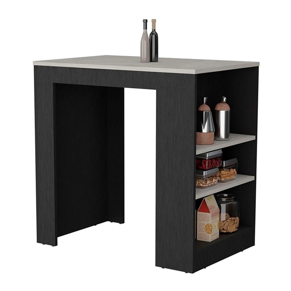 TUHOME Portree Kitchen Island - Engineered Wood Kitchen Cart with Storage, Multi-Color Options for Modern Farmhouse & Small Space Kitchens