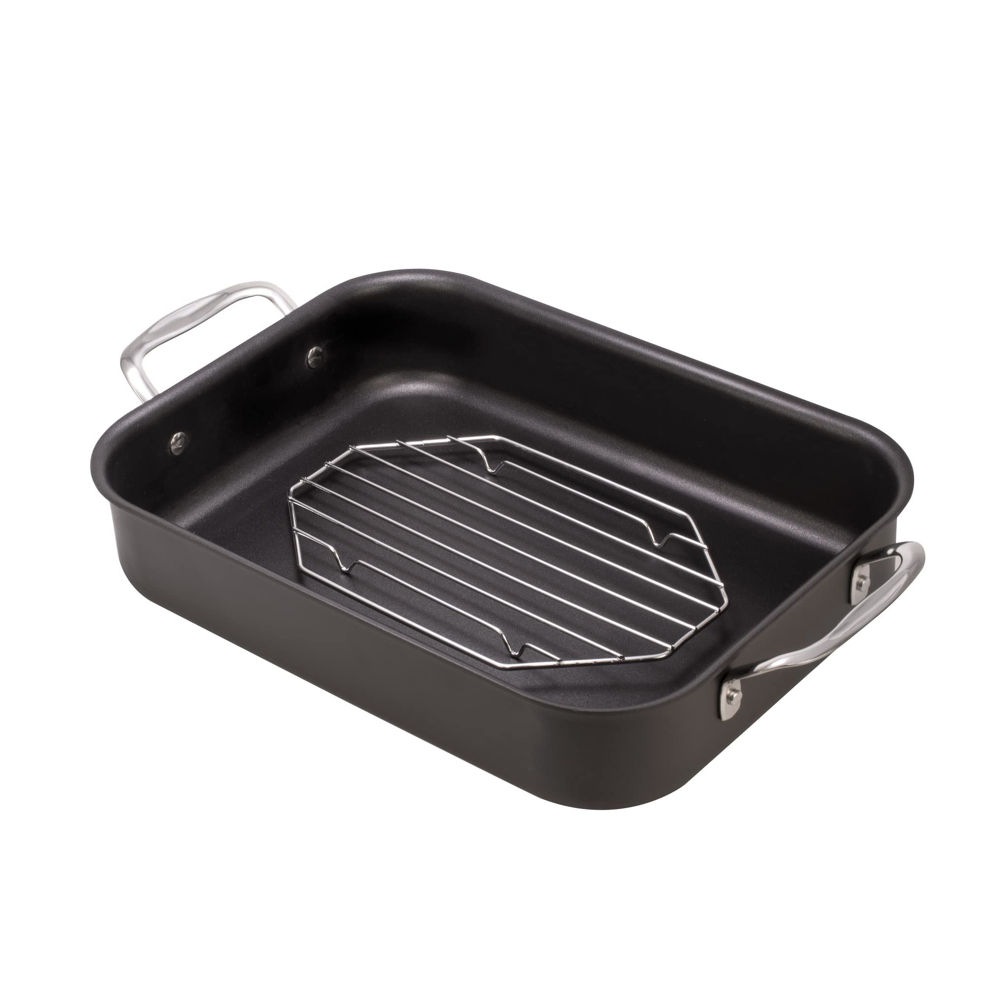 HIC Kitchen Heavy Duty Chrome-Plated Steel Wire Roasting Rack - 10 x 6 Inches for Baking, Grilling & Roasting - Perfect for Oven, Grill & Smoker Cooking