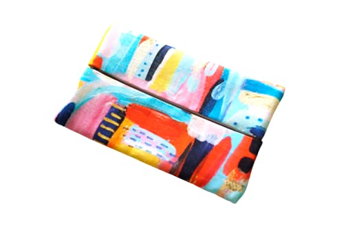 Stylish Abstract Fabric Travel Size Tissue Holder - Portable & Compact for On-the-Go Use - Perfect for Cars, Purses, and Travel Accessories