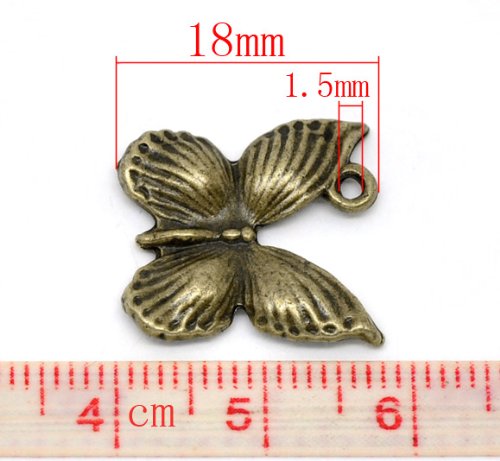 Elegant Bronze Butterfly Charm Pendant for Necklace or Bracelet - Perfect for Date Night, Party & Gift Giving