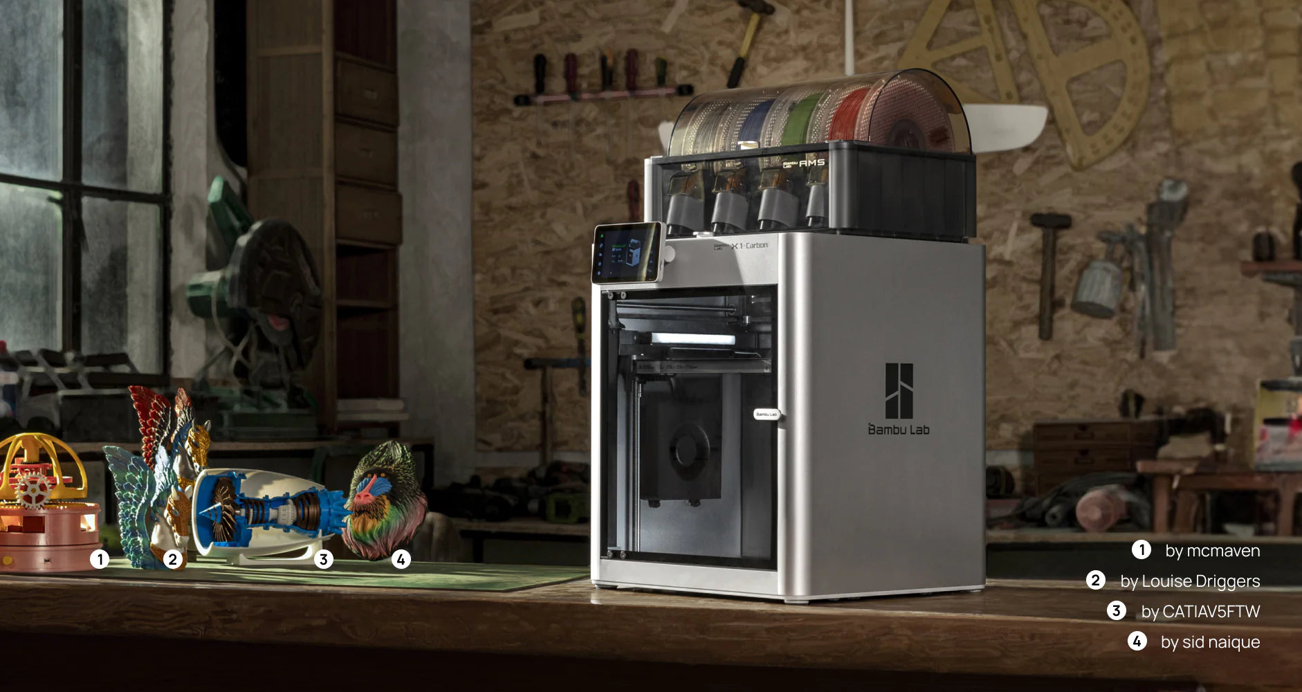 Bambu Lab X1C 3D Printer - High Precision & Fast Printing for Home, Office & DIY Projects | Perfect for Prototyping, Hobbyists & Makers