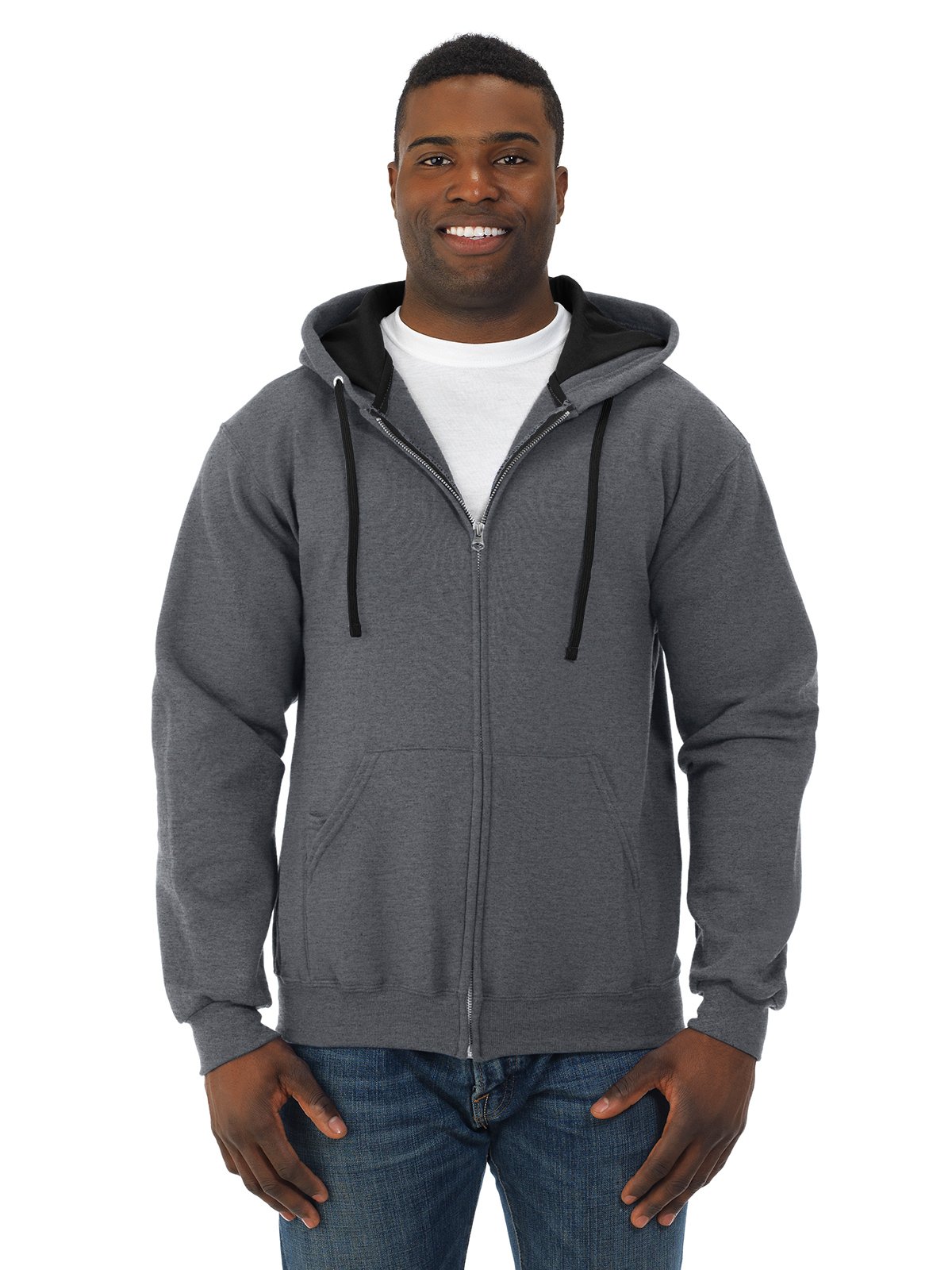 Fruit of the Loom Men's Soft Fleece Full Zip Hoodie - Cozy Pullover Sweatshirt for Casual Wear, Gym & Outdoor Activities