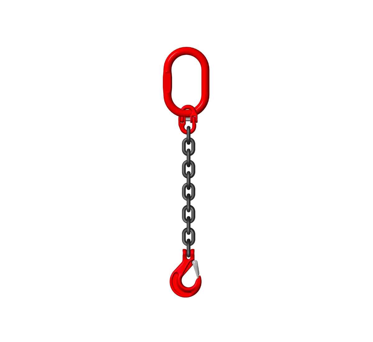 Heavy Duty 8mm Grade 80 2.0 Ton Chain Sling - 1 Leg Lifting Equipment for Construction, Towing & Industrial Use