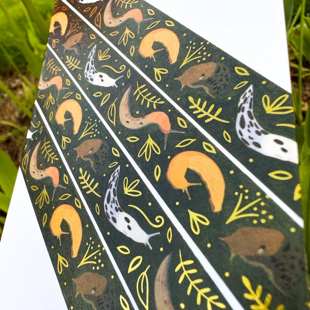 Banana Slug Washi Tape - Decorative Japanese Paper Tape for Scrapbooking, Journaling & DIY Crafts - Perfect for Bullet Journals, Gift Wrapping & Home Decor