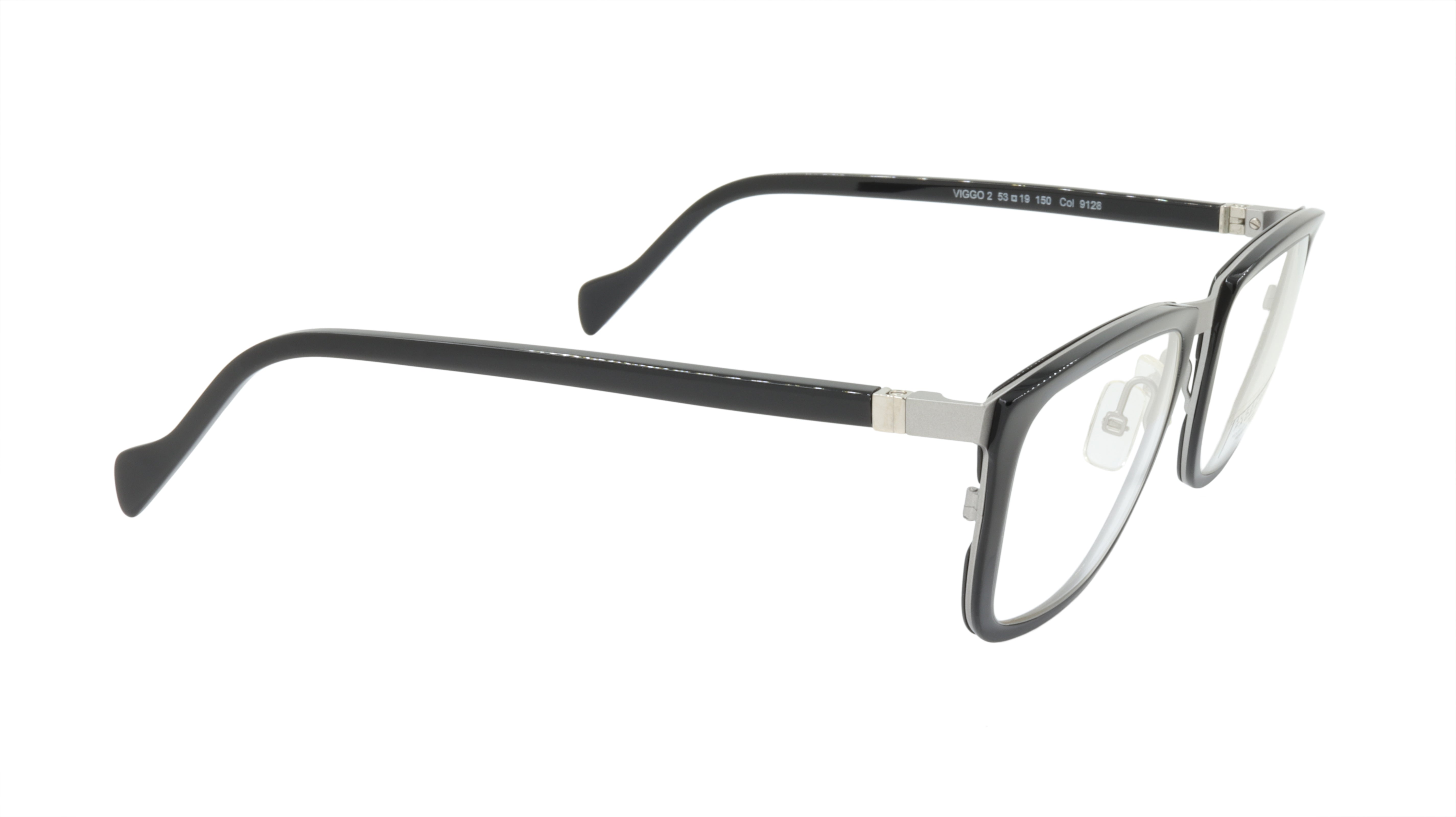 Face A Face VIGGO 2 Eyeglasses Frame - Acetate & Metal Aluminum in Grey & Black | Stylish Unisex Optical Glasses for Work, Reading & Everyday Wear