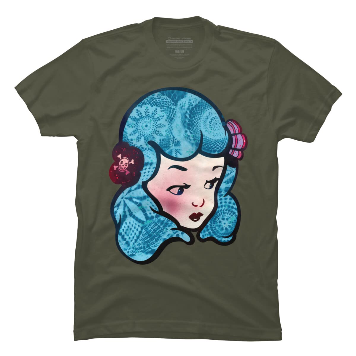 Design By Humans Men's Deadly Beauty by BeeryMethod Graphic T-Shirt - Soft Cotton Tee for Casual Wear & Street Style