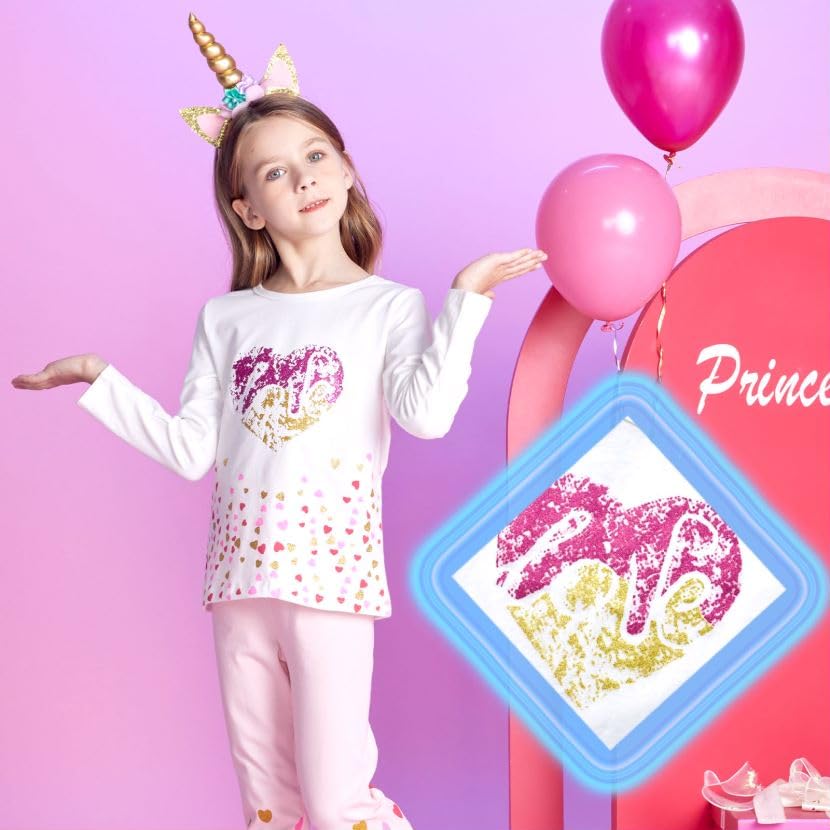 VIKITA Toddler Girls Winter Outfits - Cute Kids Shirts & Leggings Sets for 2-6 Years, Warm Birthday Gifts for Holidays & Playdates