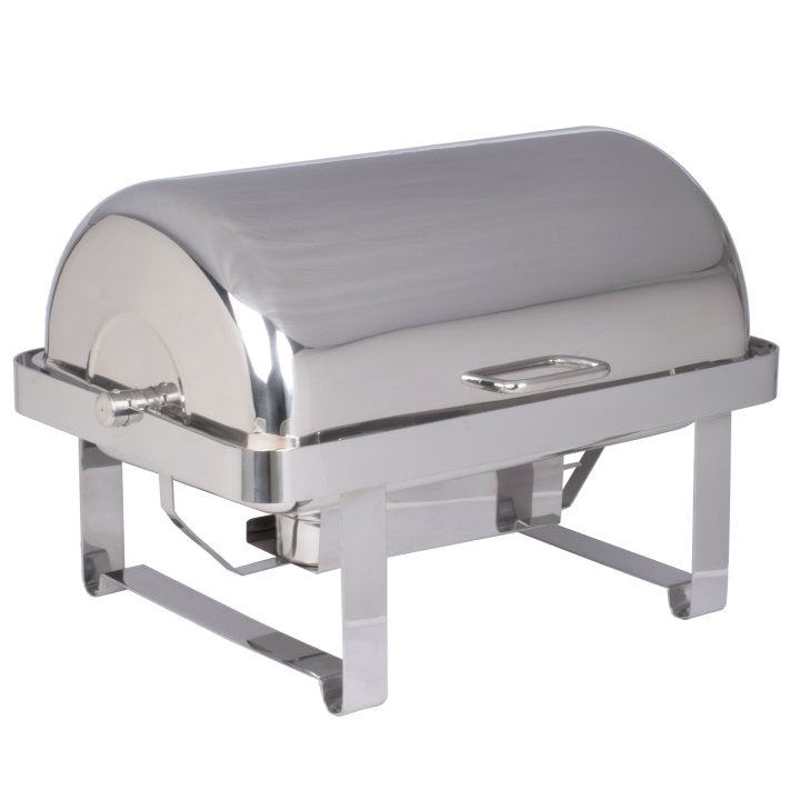 Vollrath Avenger 9 Qt Full Size Stainless Steel Chafing Dish with Roll Top Lid - Perfect for Catering, Buffets, and Food Service