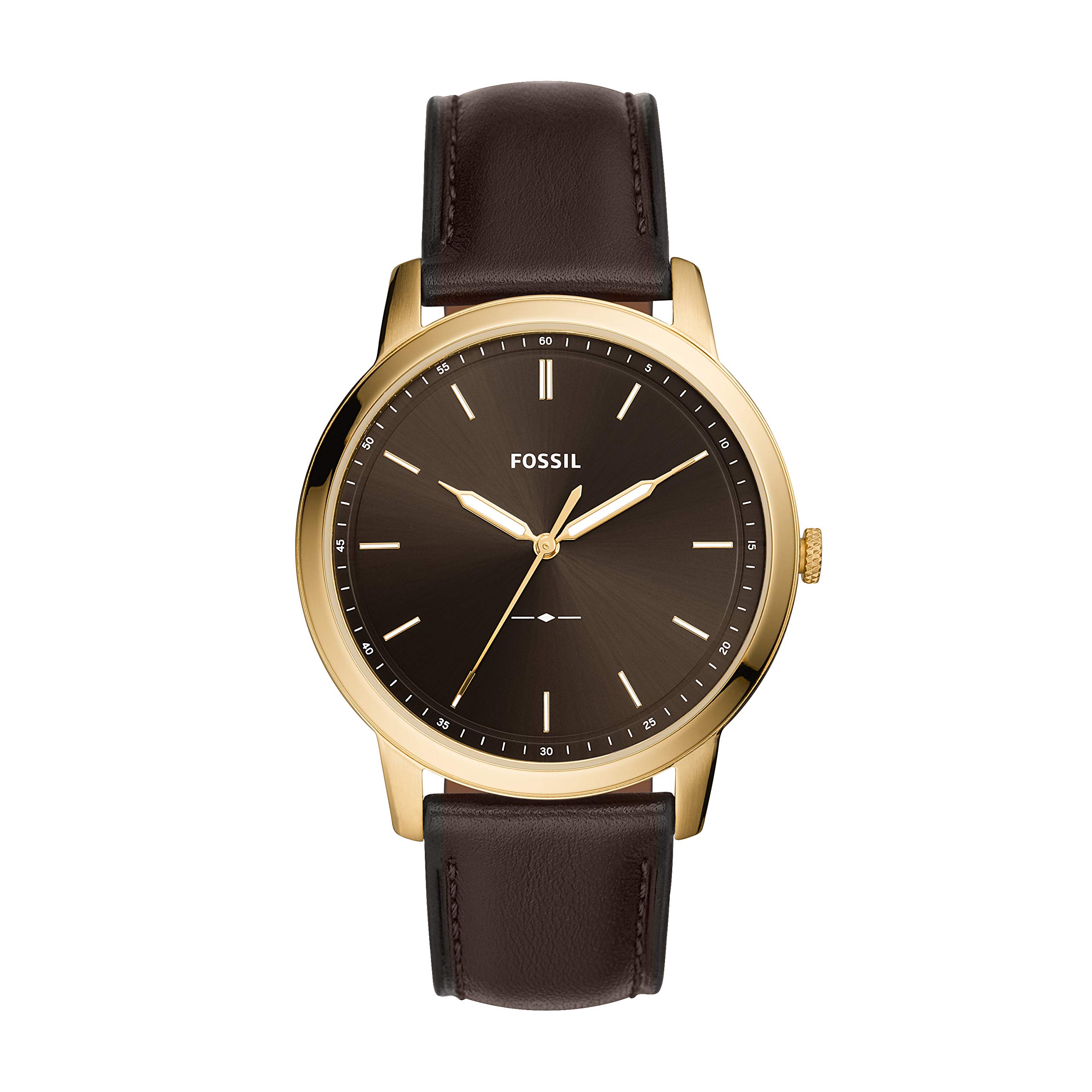 Fossil Minimalist Men's Watch - Slim Leather or Stainless Steel Band, Chronograph/Analog Display - Perfect for Business, Casual & Formal Occasions