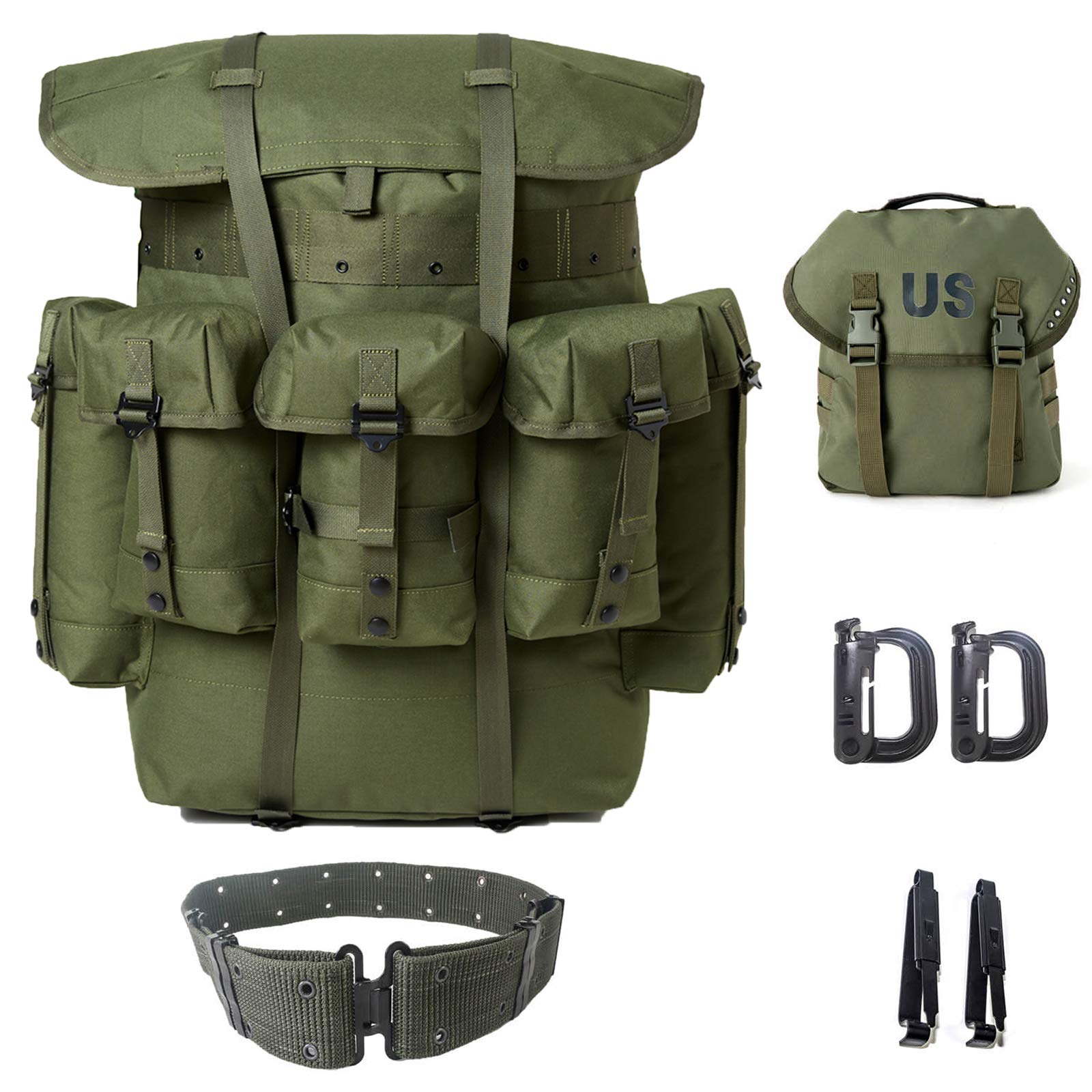 Military Rucksack Alice Pack - Durable Army Backpack with Butt Pack for Outdoor Camping, Hiking & Survival Gear