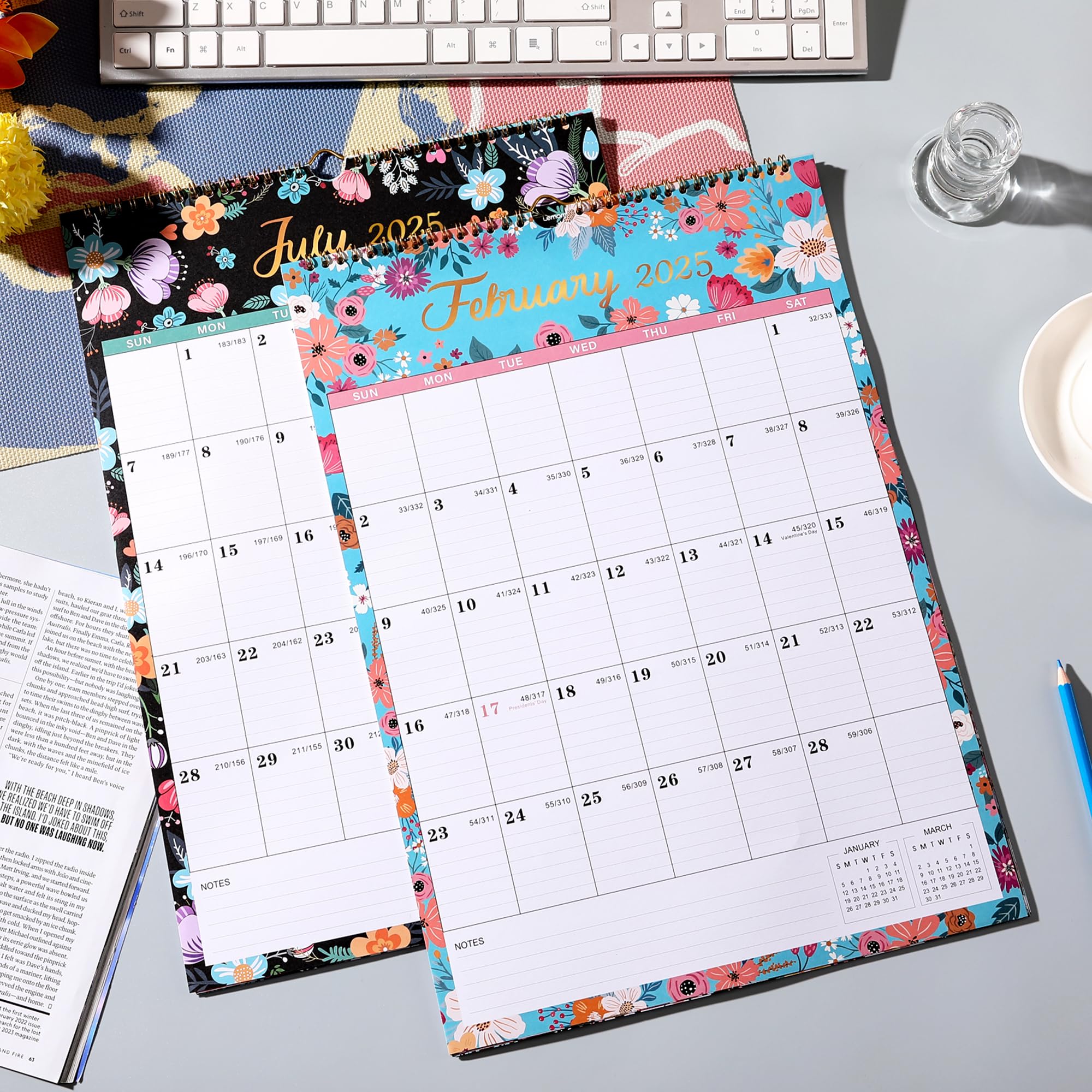 2025 Floral Wall Calendar - 12