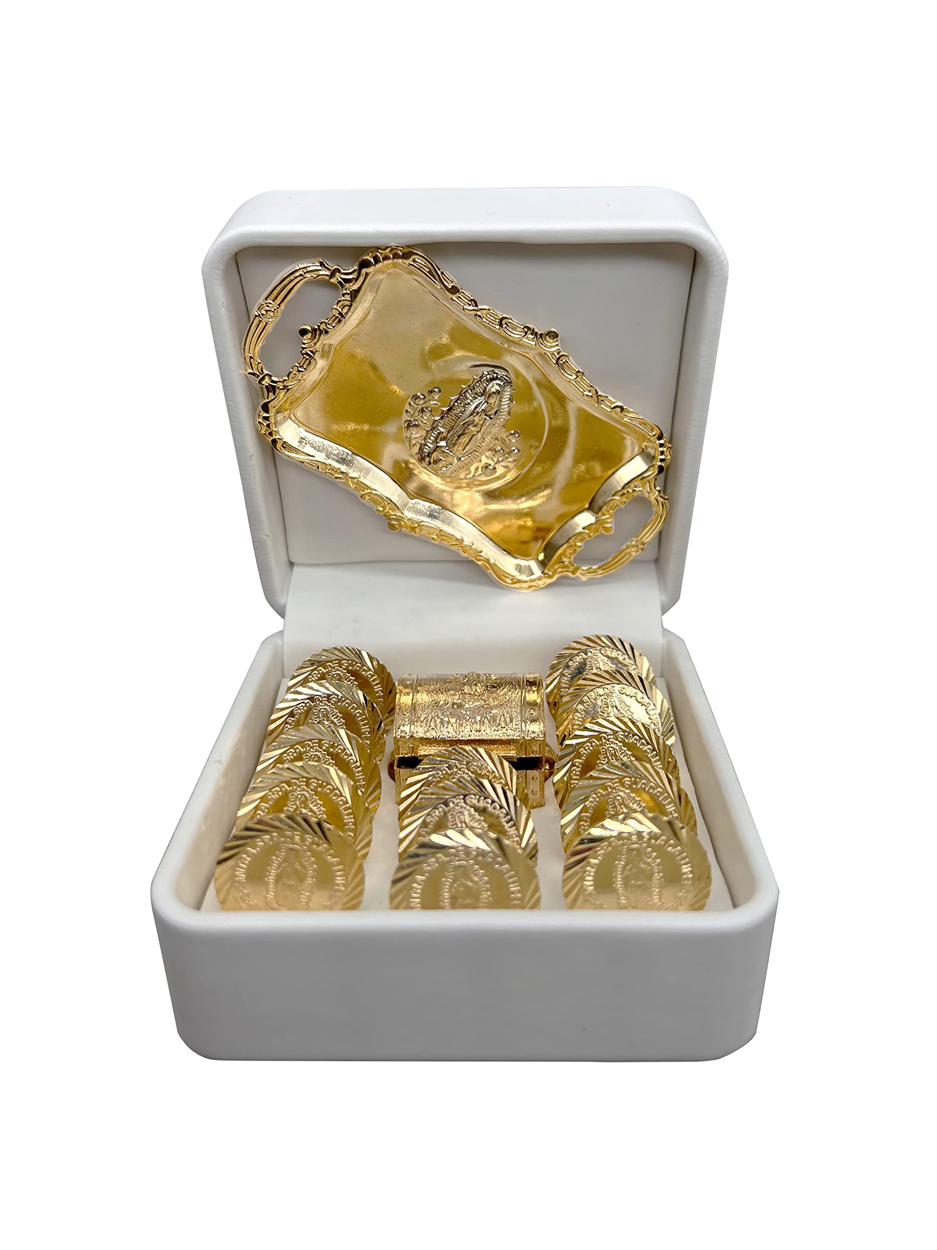 Angelitos de Mexico Wedding Arras Coins - Our Lady of Guadalupe Gold-Plated Collectible Coins for Wedding Ceremonies, Baptisms & Special Occasions