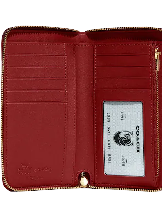 Coach Disney Mickey Mouse X Keith Haring Medium ID Zip Wallet - Stylish Crossbody Wallet for Women, Perfect for Travel, Shopping & Everyday Use