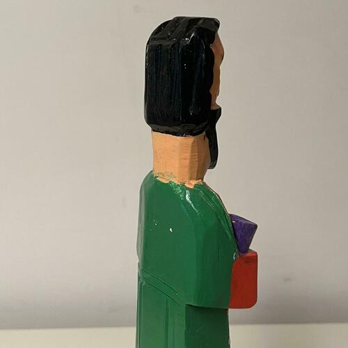 Hand-Painted Wooden St. Pascual Statue - Religious Home Decor & Gift - Perfect for Altars, Prayer Spaces & Catholic Devotion
