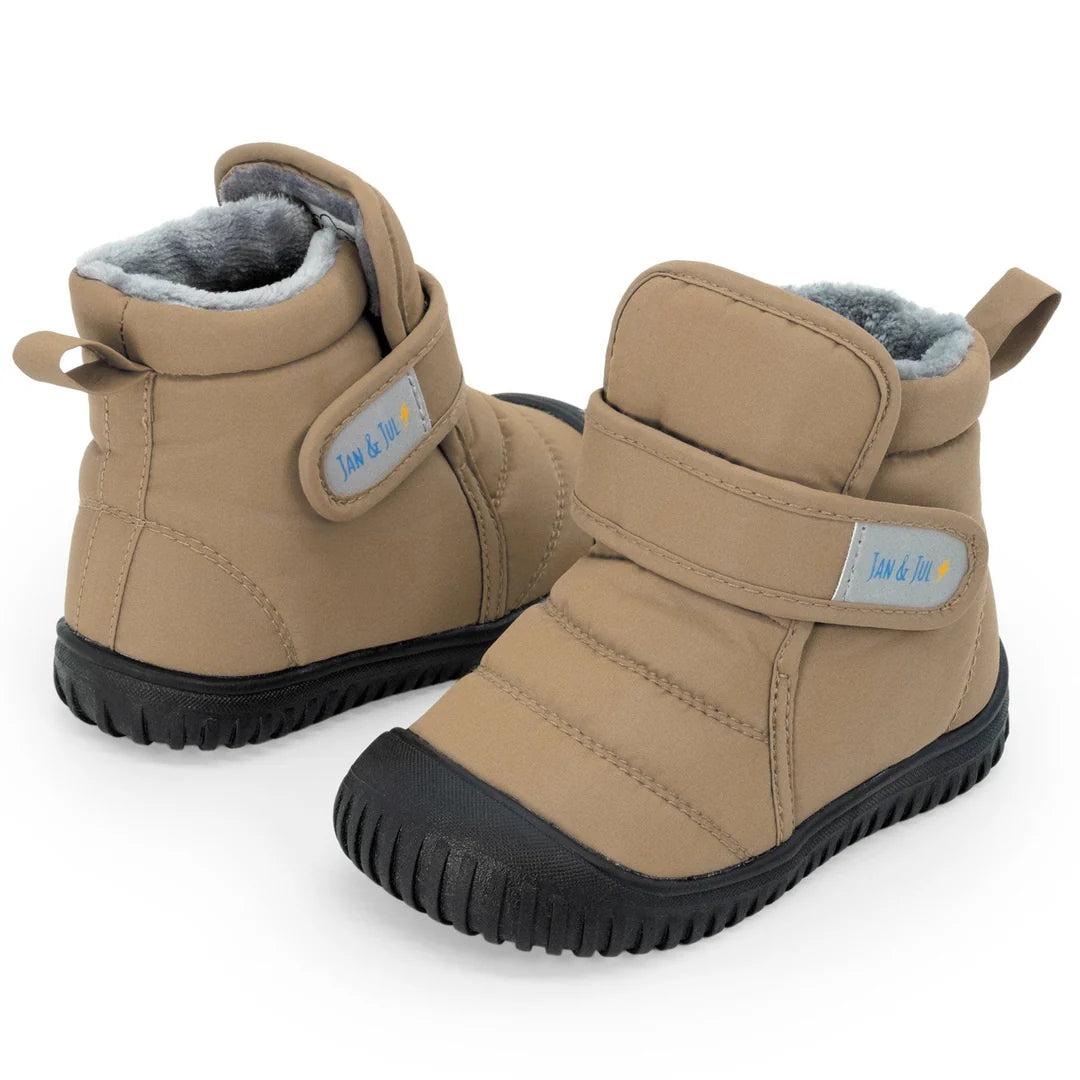 Jan & Jul Soft Brown Toasty Dry Booties - Waterproof Winter Boots for Toddlers & Kids - Perfect for Snow, Rain & Outdoor Adventures