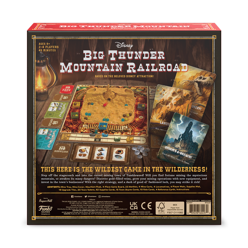 Disney Big Thunder Mountain Railroad Game - Exciting Adventure Board Game for Kids & Families - Perfect for Game Nights & Disney Theme Park Fans