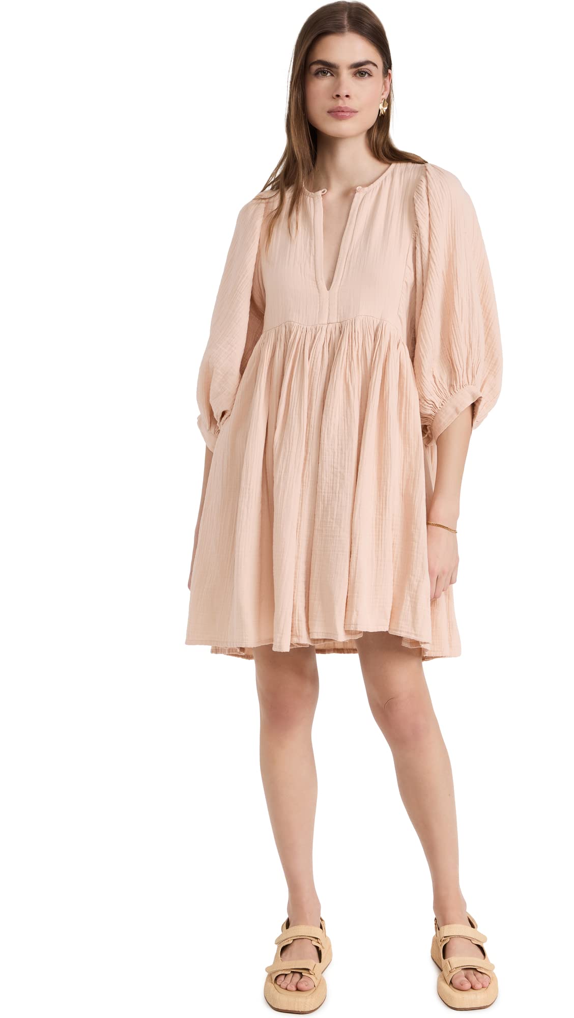 SUNDRY Women's Bohemian Tunic Dress - Flowy Casual Summer Dress for Beach, Vacation & Everyday Wear