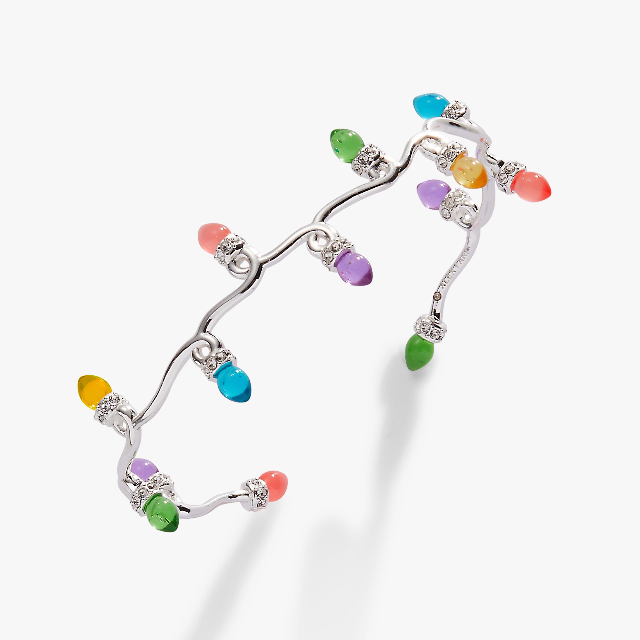 Christmas Light Bulb Cuff Bracelet - Festive Holiday Jewelry for Women - Perfect for Christmas Parties, Gift Exchanges & Winter Celebrations