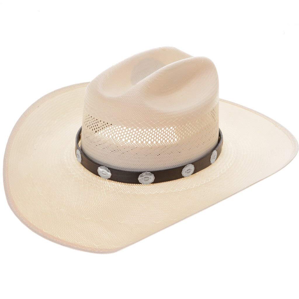 Navajo Sterling Silver Hammered Concho Hatband - Adjustable Hand-Dyed Leather Belt for Cowboy Hats - Perfect for Western Rodeo, Country Music Festivals & Vintage Fashion Accessories