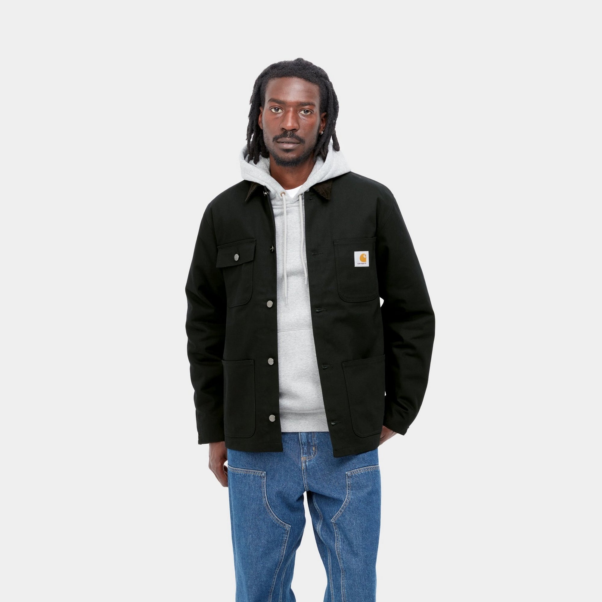 Michigan Chore Coat for Winter - Heavy Duty Black Denim Jacket | Workwear, Outdoor Activities & Cold Weather Protection