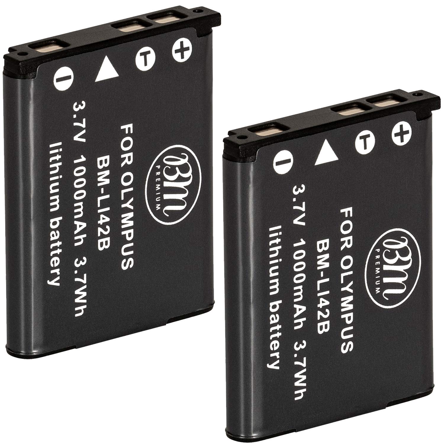 BM Premium 2-Pack LI-42B Replacement Batteries for Olympus Stylus 1040/1050W/1060/1070/1200/7000/7010/7020/7030/7040 & Tough 3000/TG-310/TG-320/VR310/VR320/VR330 Digital Cameras - Long-Lasting Power for Travel Photography & Outdoor Adventures