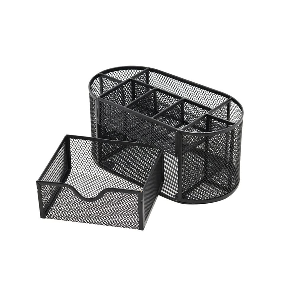 Premium Metal Mesh Desk Organizer - Office Storage Holder for Pens, Pencils, Badges & Stationery Supplies | Perfect for Home Office, Study Desk & Workspace Organization