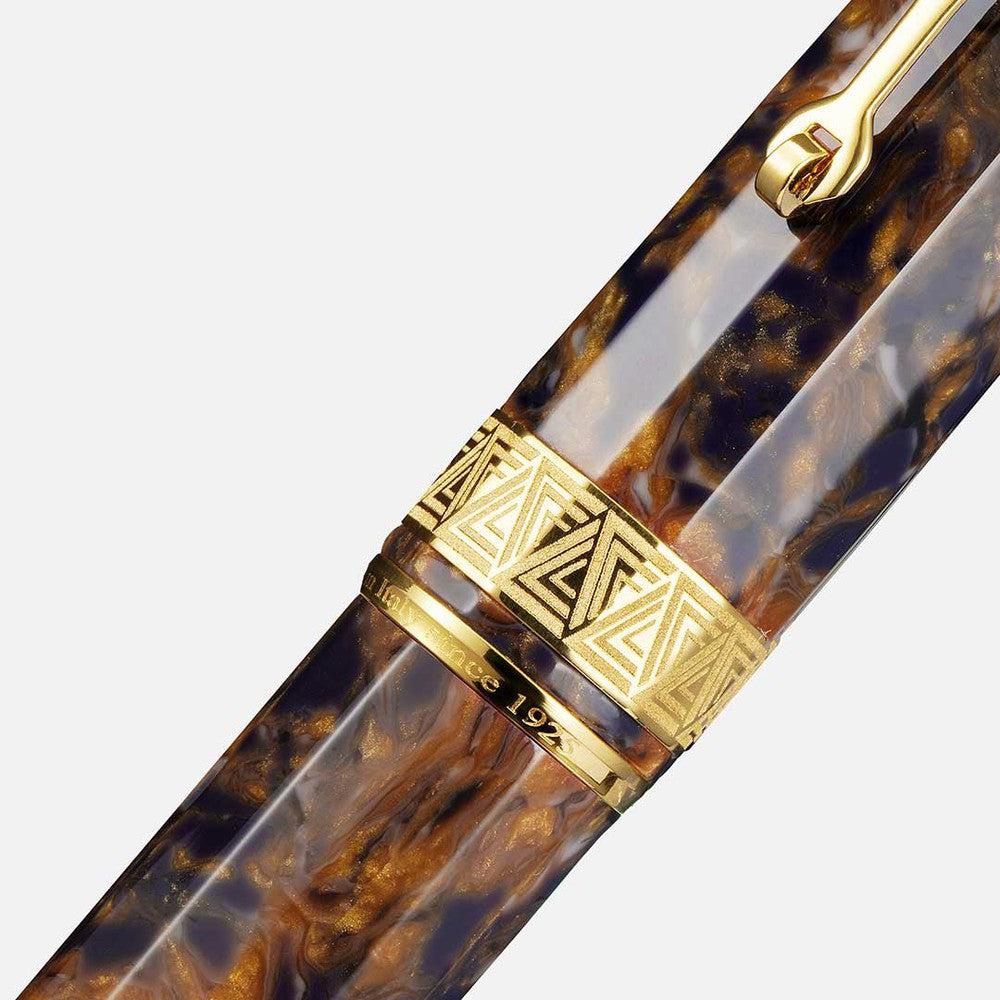 Omas Fountain Pen Paragon Blue Saffron - Luxury Italian Writing Instrument for Collectors & Professionals - Perfect for Calligraphy, Business Signatures & Gift Giving