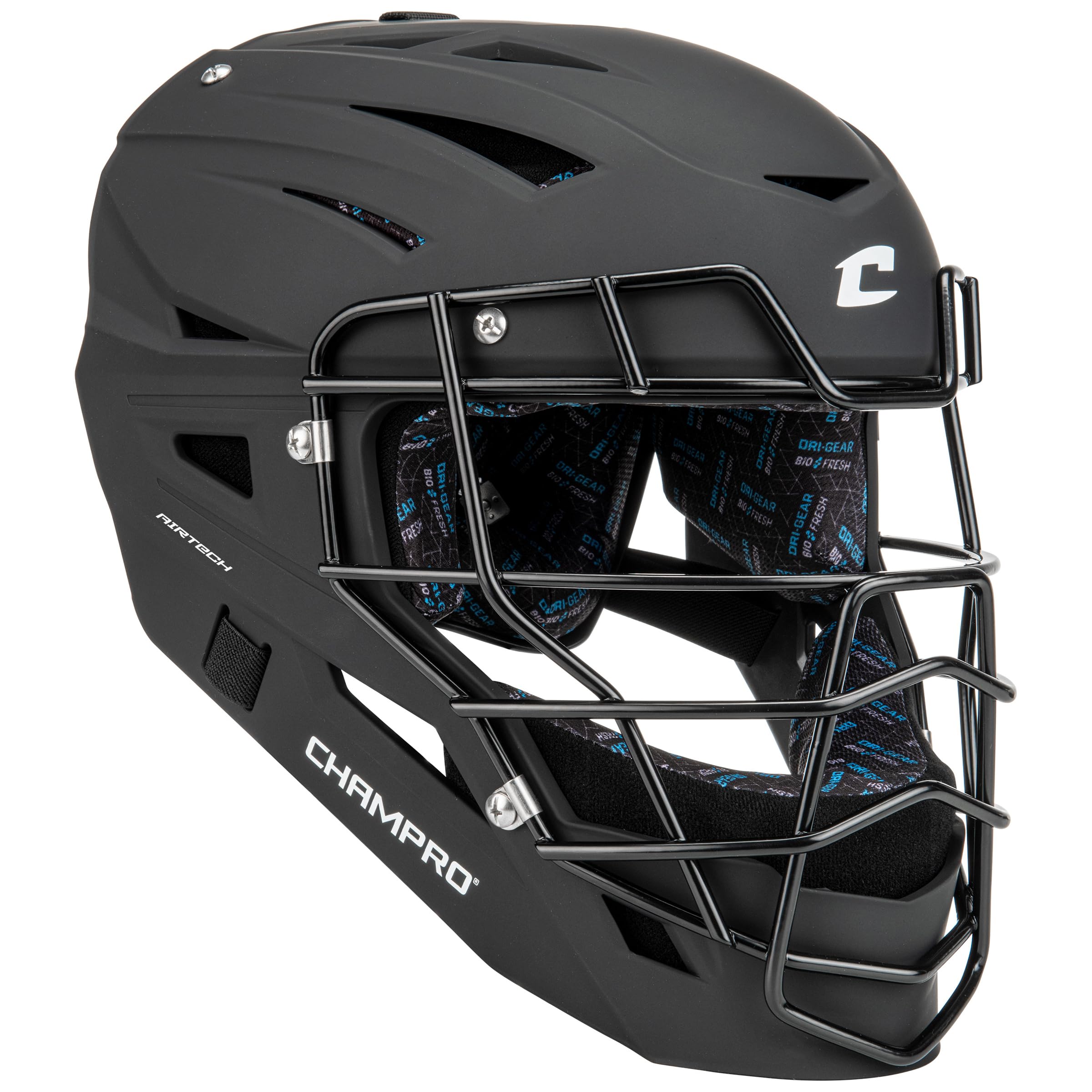 Champro Boss Catcher's Mask - Professional Baseball Catcher's Helmet with Lightweight Steel Cage for Safety - Perfect for MLB, College, High School Games & Practice Sessions