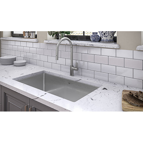 Kindred Brookmore Collection 33-Inch Undermount Single Bowl Stainless Steel Kitchen Sink - Perfect for Modern Kitchens & Food Prep Stations
