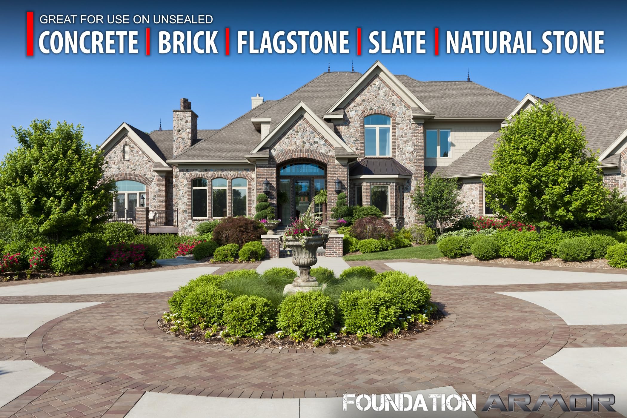 Armor SX5000 WB Water-Based Silane-Siloxane Sealer for Concrete, Brick, Pavers & Stone - Matte Finish Protective Coating - 1 Gallon - Ideal for Driveways, Patios & Masonry Surfaces