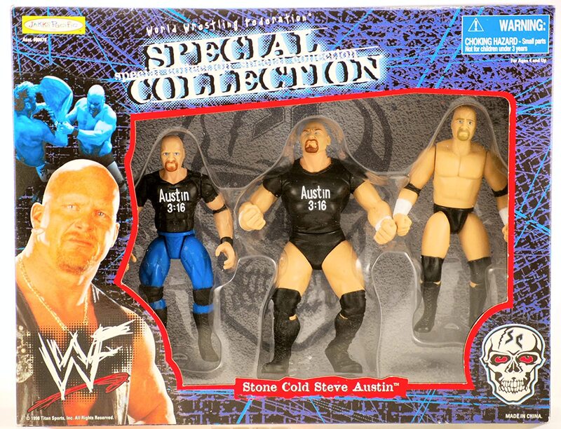 1998 WWF Jakks Pacific Special Collection Box Set: Stone Cold Steve Austin - Exclusive Wrestling Action Figure for Collectors & Fans - Perfect for Display, Gifts & Nostalgic Wrestling Memorabilia