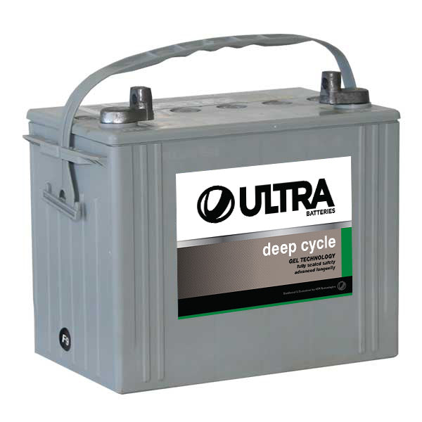 12V 74Ah Deep Cycle Gel Battery - Rechargeable Marine RV Solar Power Storage Battery for Boats, Campers, Off-Grid Systems & Renewable Energy Applications